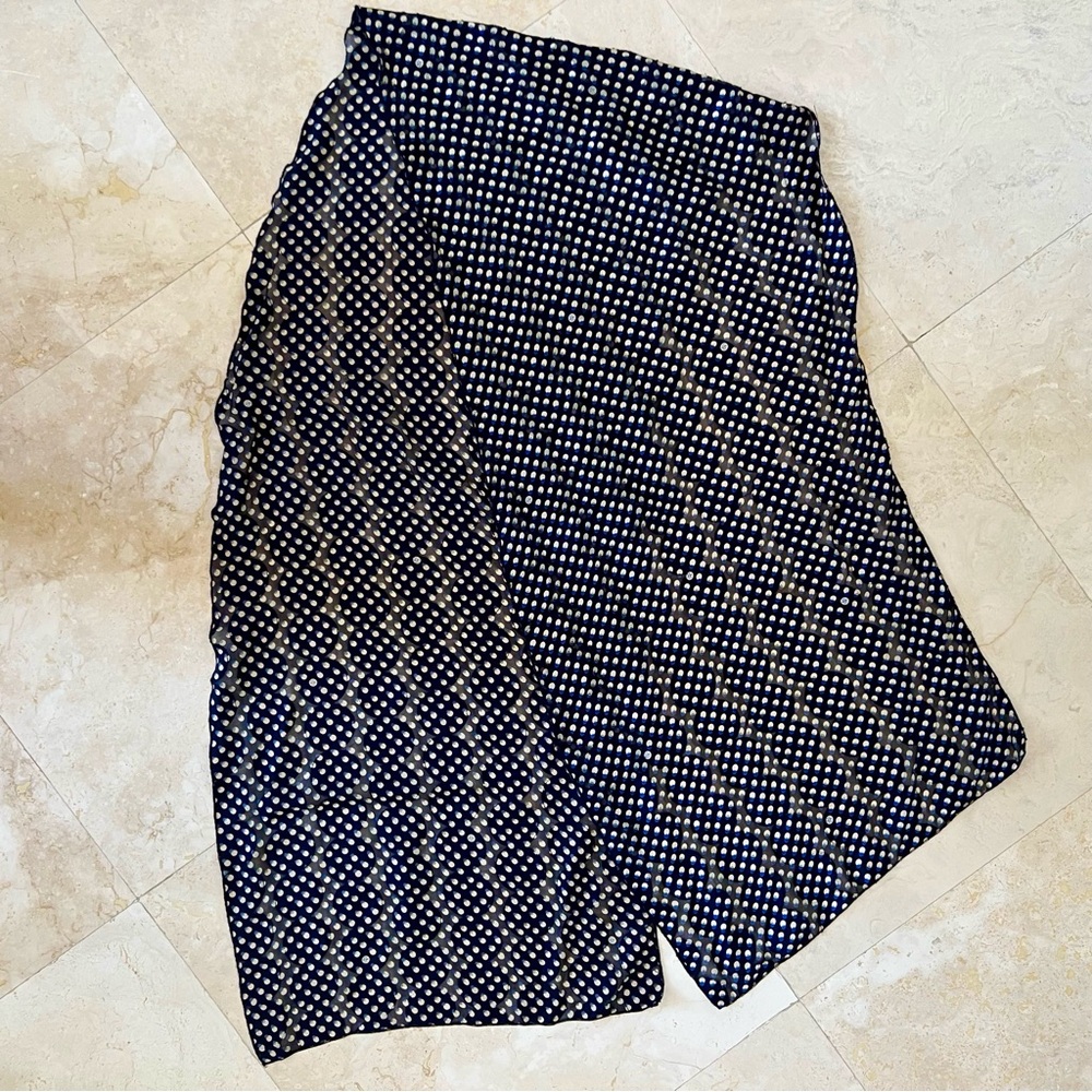 Tory Burch Silk Polka Dots Tea Length Dress with Shaw NWOT - Picture 10 of 15